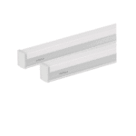 A pair of sleek FINLEY LED aluminium batten lights on a white background.
