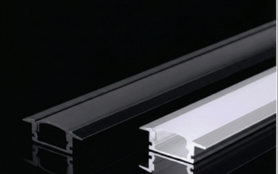 Open aluminum LED profile channel with removable diffuser cover