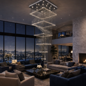 Grand Spiral Crystal Rain Chandelier - LL.D3147/600