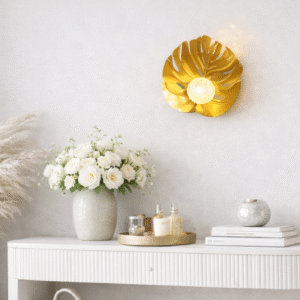  Golden Monstera Leaf Wall Sconce Light - LL.D3235 W.F