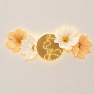 Luxury Illuminated Floral Wall Art light - LL.D3641W.F