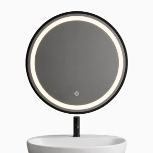 Matte Black round  Mirror light